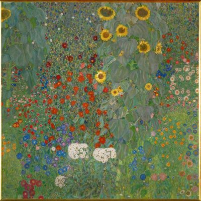 Garten mit Sonnenblumen von Gustav Klimt